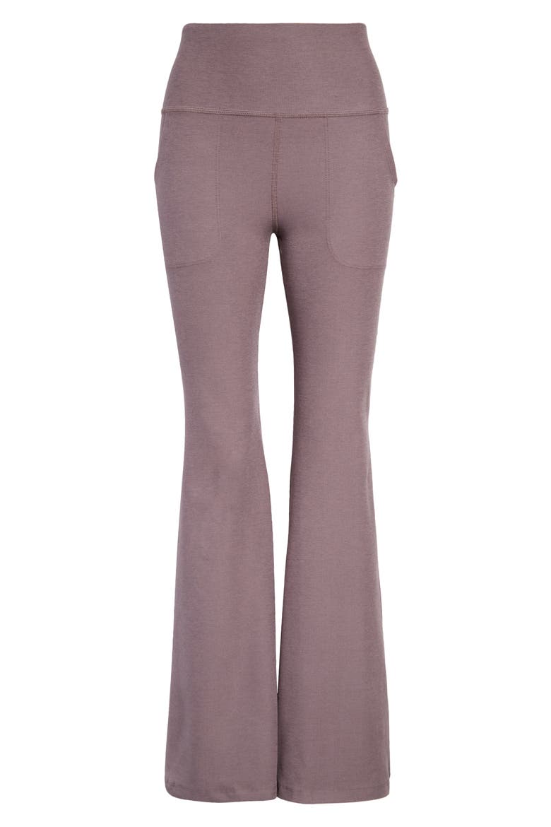 Space Dye High Waist All Day Flare Leggings, Alternate, color, WOODLAND HEATHER