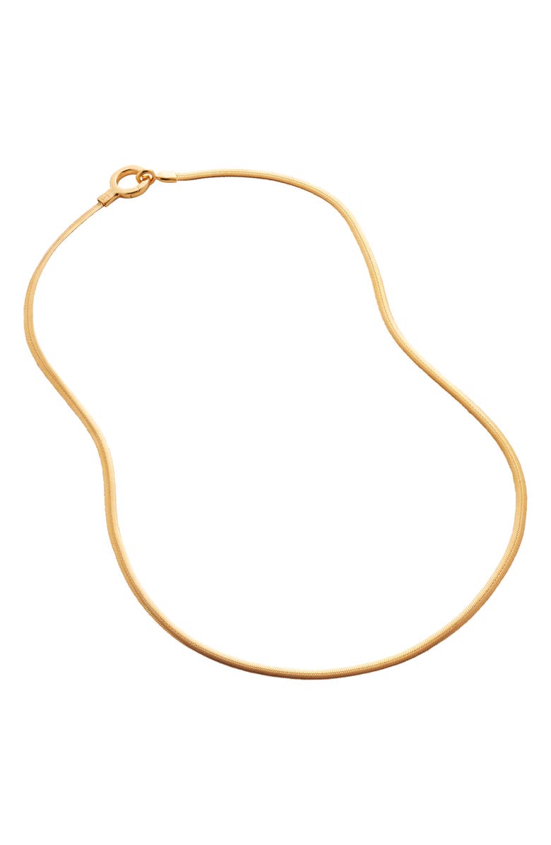 Monica Vinader Snake Chain Necklace, Main, color, 18K Gold Vermeil