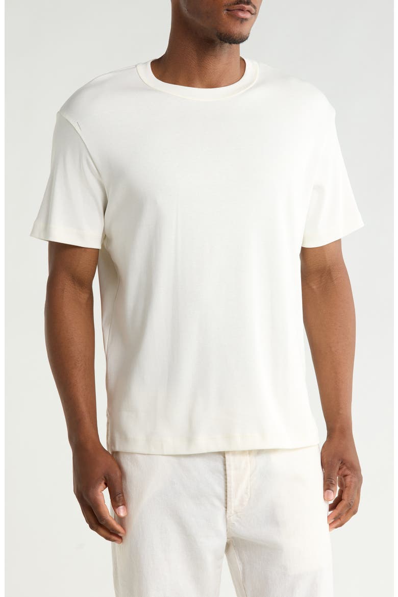 Mercerized Cotton Interlock T-Shirt, Main, color, WHITE