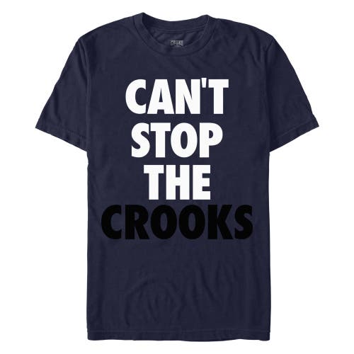 Men's Crooks & Castles Can't Stop the Crooks Black  Graphic T-Shirt in Navy Blue  product