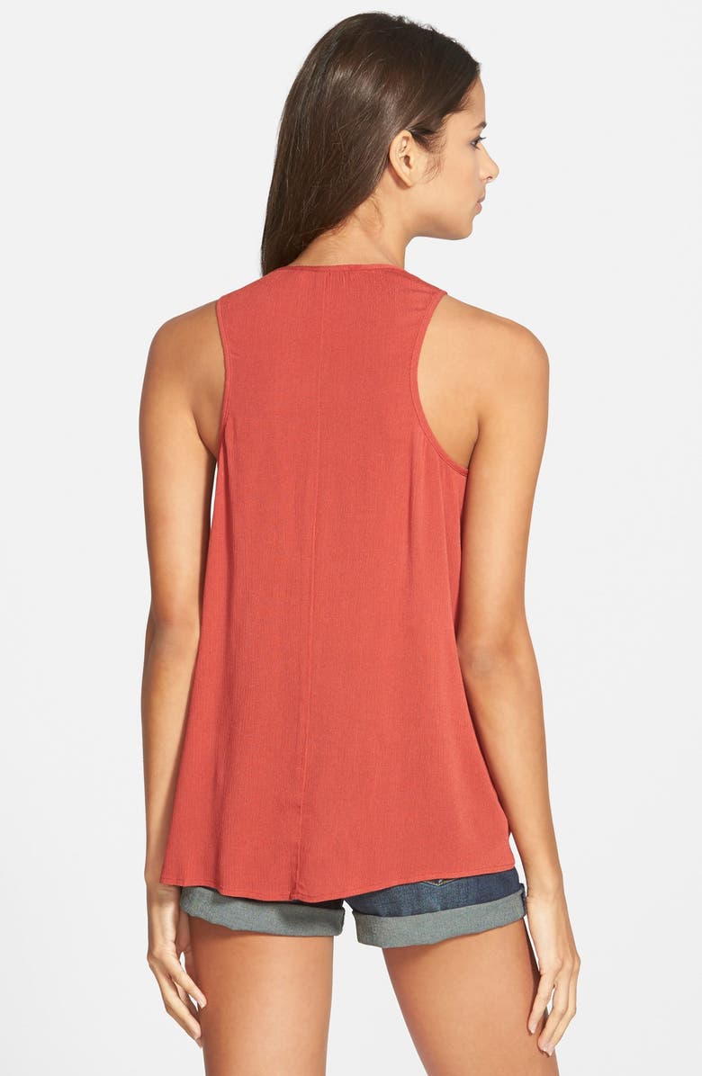 Chloe & Katie Chloe K Lace Inset Gauze Tank, Alternate, color, 