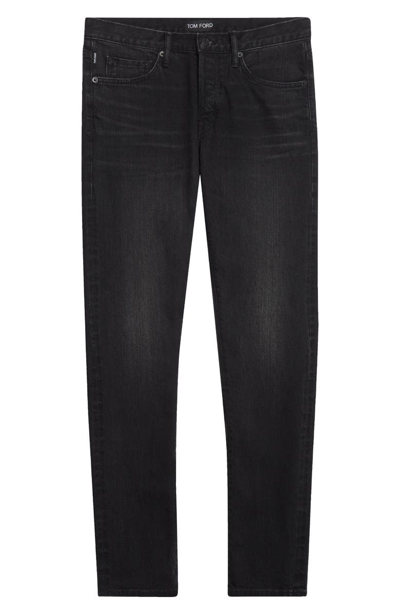 TOM FORD Selvedge Stretch Denim Chinos, Main, color, Black