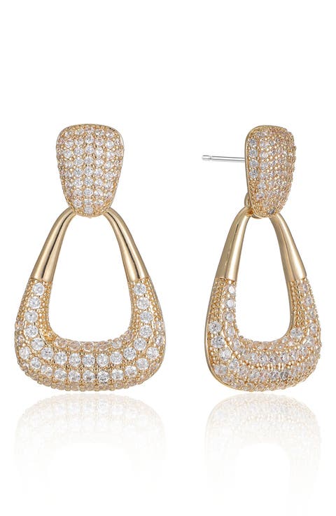 Sparkle Pavé Teardrop Earrings