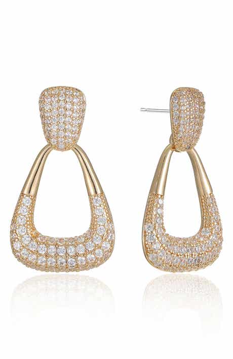 Sparkle Pavé Teardrop Earrings