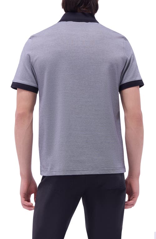 Bugatchi Tipped Cotton Piqué Polo In Black