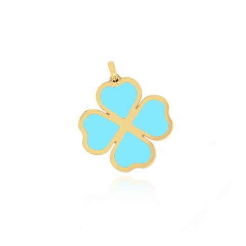 Turquoise Lucky Clover Charm