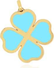 The Lovery Fine Jewelry Turquoise Lucky Clover Charm