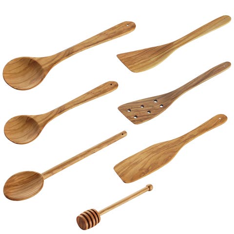 Toscana Olivewood 7 Piece Utensil Set