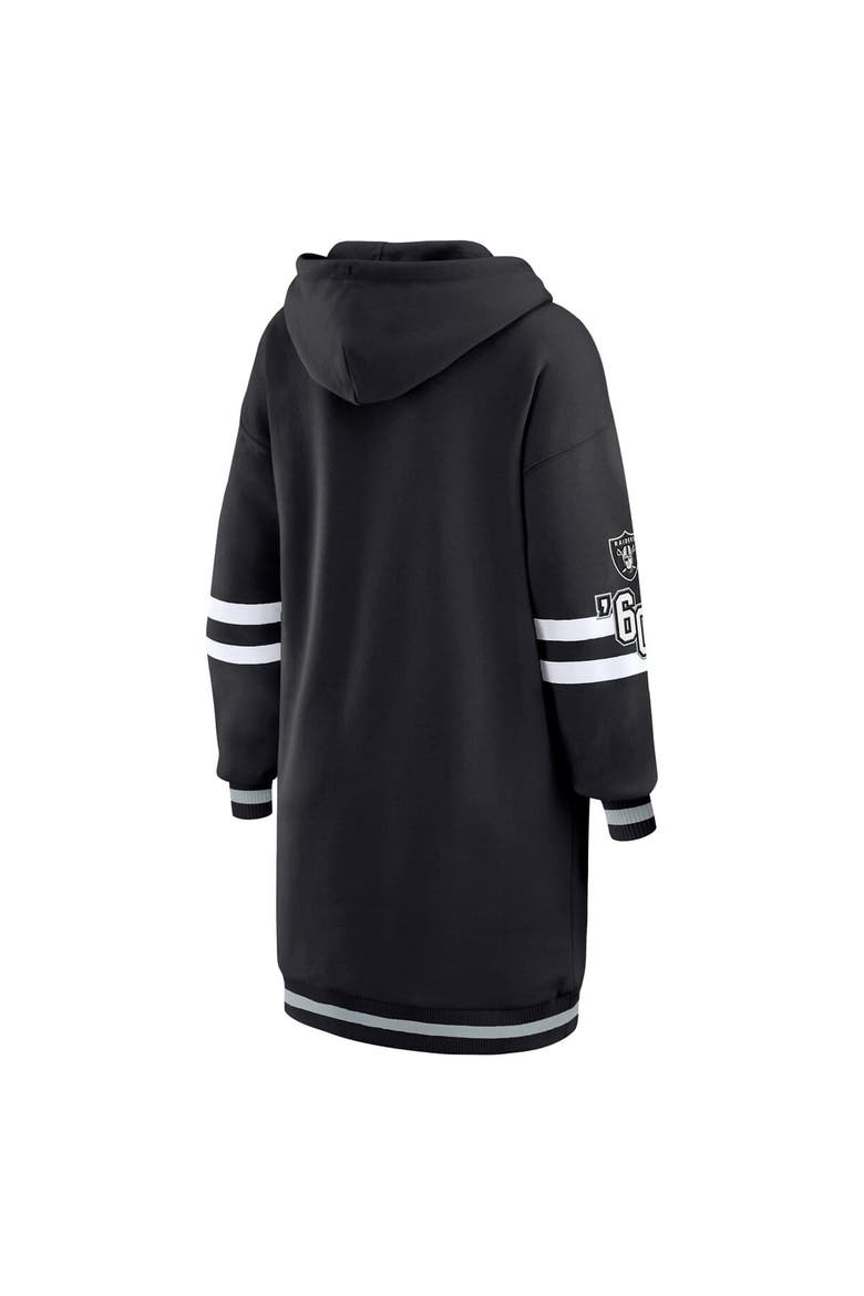 Women's WEAR by Erin Andrews Black Las Vegas Raiders Hoodie Dress, Alternate, color, Black