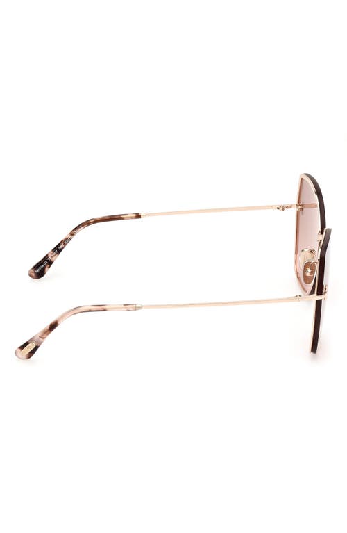 TOM FORD TOM FORD NICKIE 62MM OVERSIZE GRADIENT BUTTERFLY SUNGLASSES