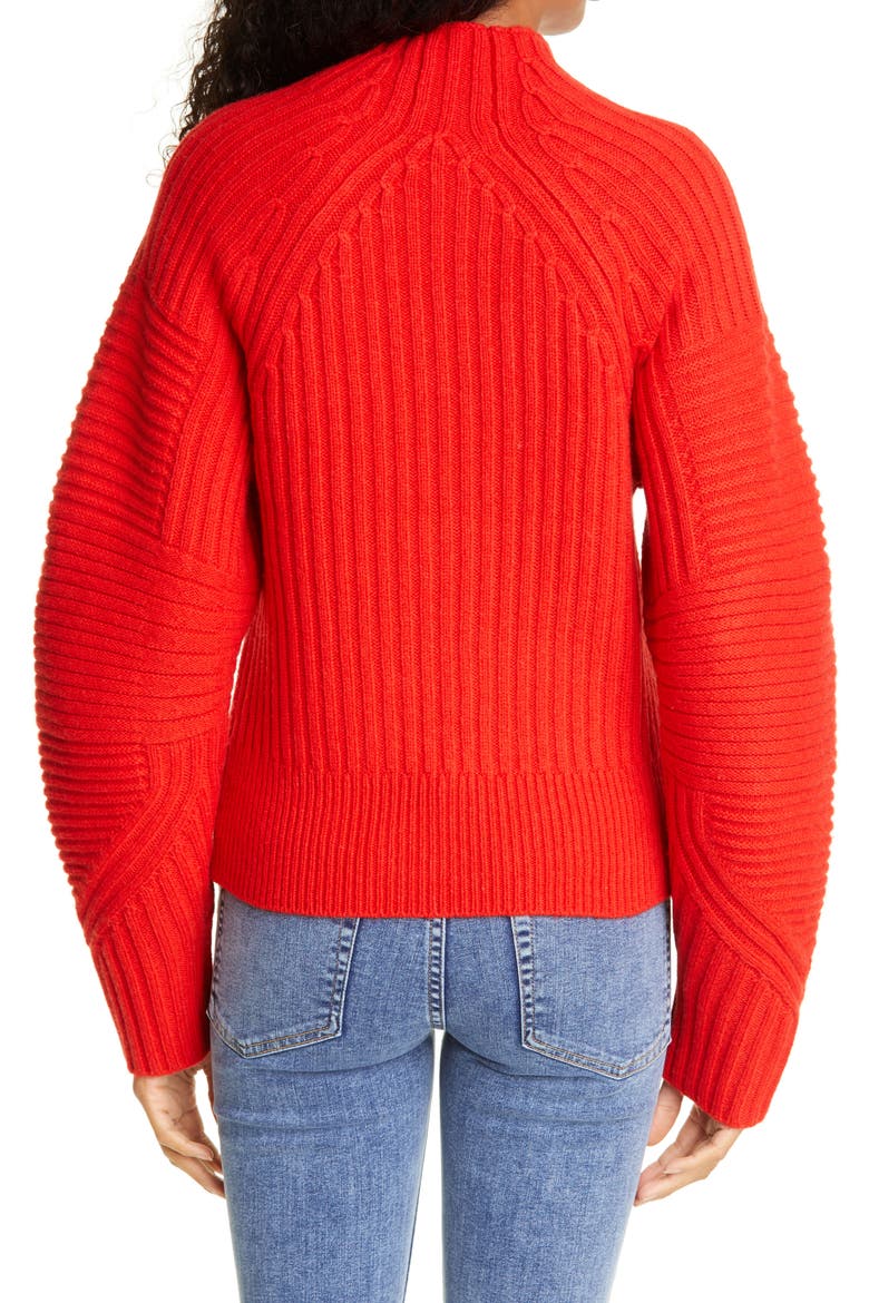 Oakes Mock Neck Merino Wool Sweater, Alternate, color, BATTLERED