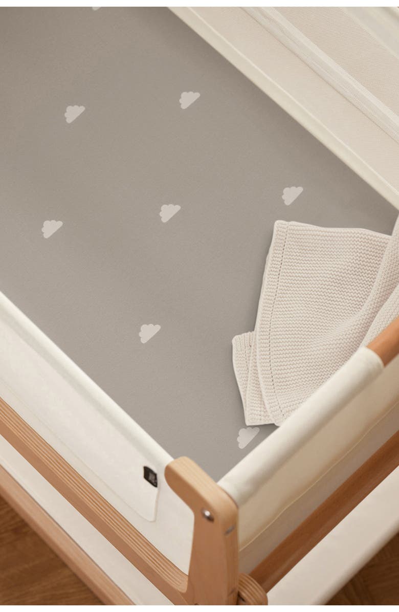 Snüz Assorted 2-Pack Cotton Bassinet Sheets, Alternate, color, Grey/ Cloud