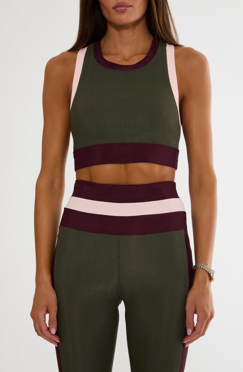 Gwen Ribbed Colorblock Sports Bra