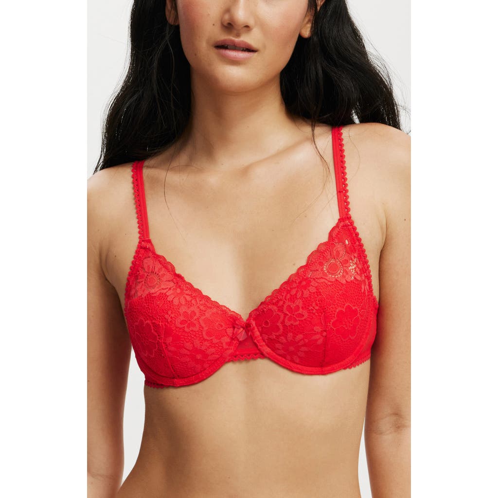COTTON ON BODY HOLLY LACE LIGHTLY LINED BRA