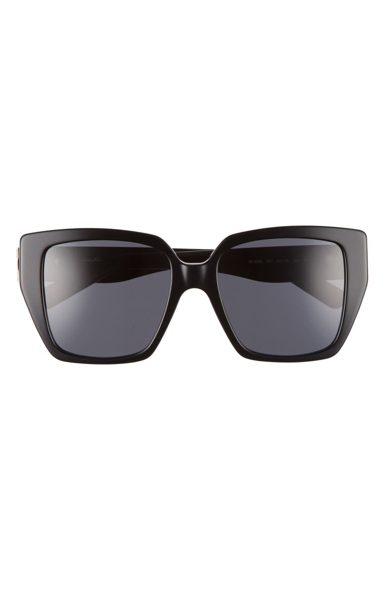 FERRAGAMO Vara 55mm Square Sunglasses, Main, color, 