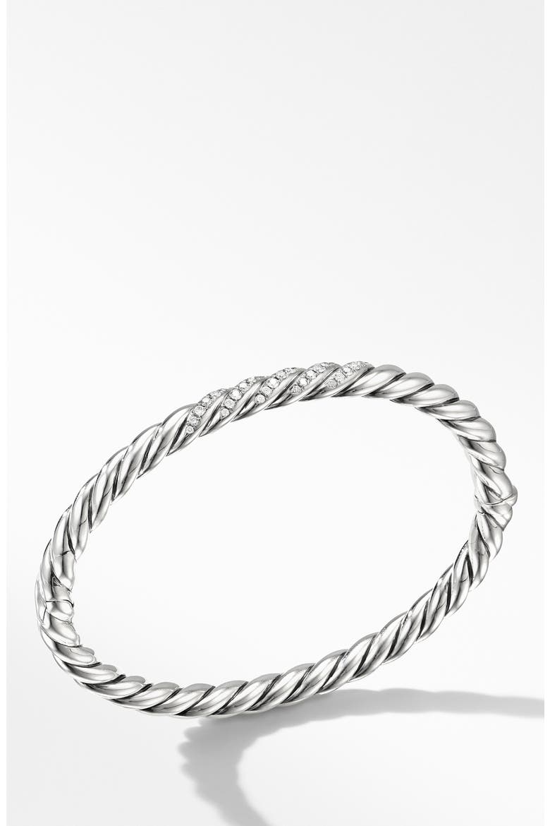 Stax Cable Bracelet with Diamonds, Alternate, color, SILVER/ DIAMOND