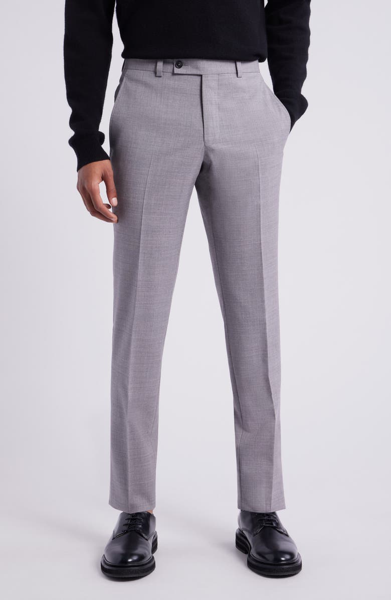 AllSaints Ross Slim Fit Taper Leg Stretch Wool Pants, Main, color, Grey