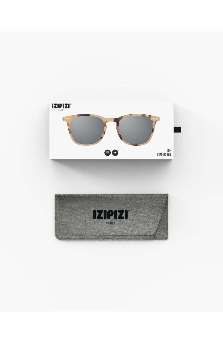 IZIPIZI #E 49mm Trapeze Reading Sunglasses, Alternate, color, Light Tortoise