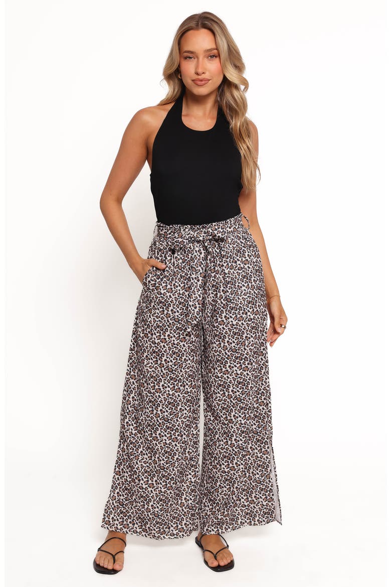 Florencia Leopard Print Wide Leg Pants, Alternate, color, LEOPARD