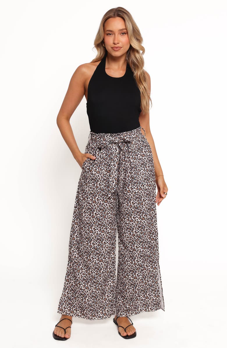 Petal & Pup Florencia Leopard Print Wide Leg Pants, Alternate, color,