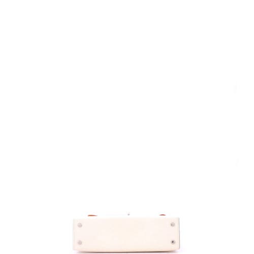 Pre-owned Hermes Hermes Kelly Mini Ii Amazone Handbag Light Epsom With Palladium Hardware 20 In Brown