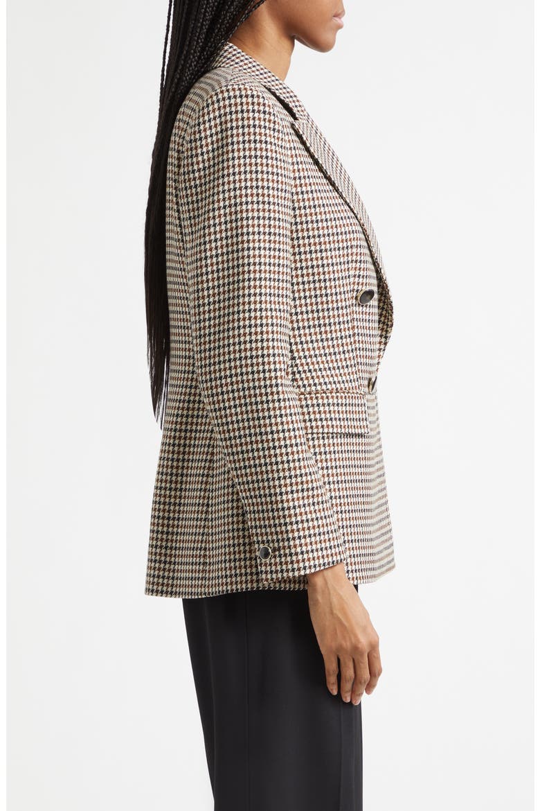 Solene Houndstooth Check Wool Blend Jacket, Alternate, color, NEUTRAL CHECK