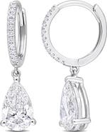 Julianna B. Lab-Grown Diamond Pear Dangle Huggie Earrings 14k