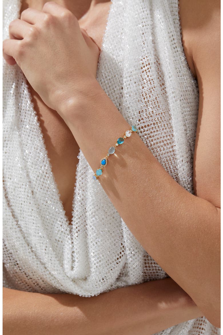 Blue Lagoon Line Bracelet, Alternate, color, GOLD