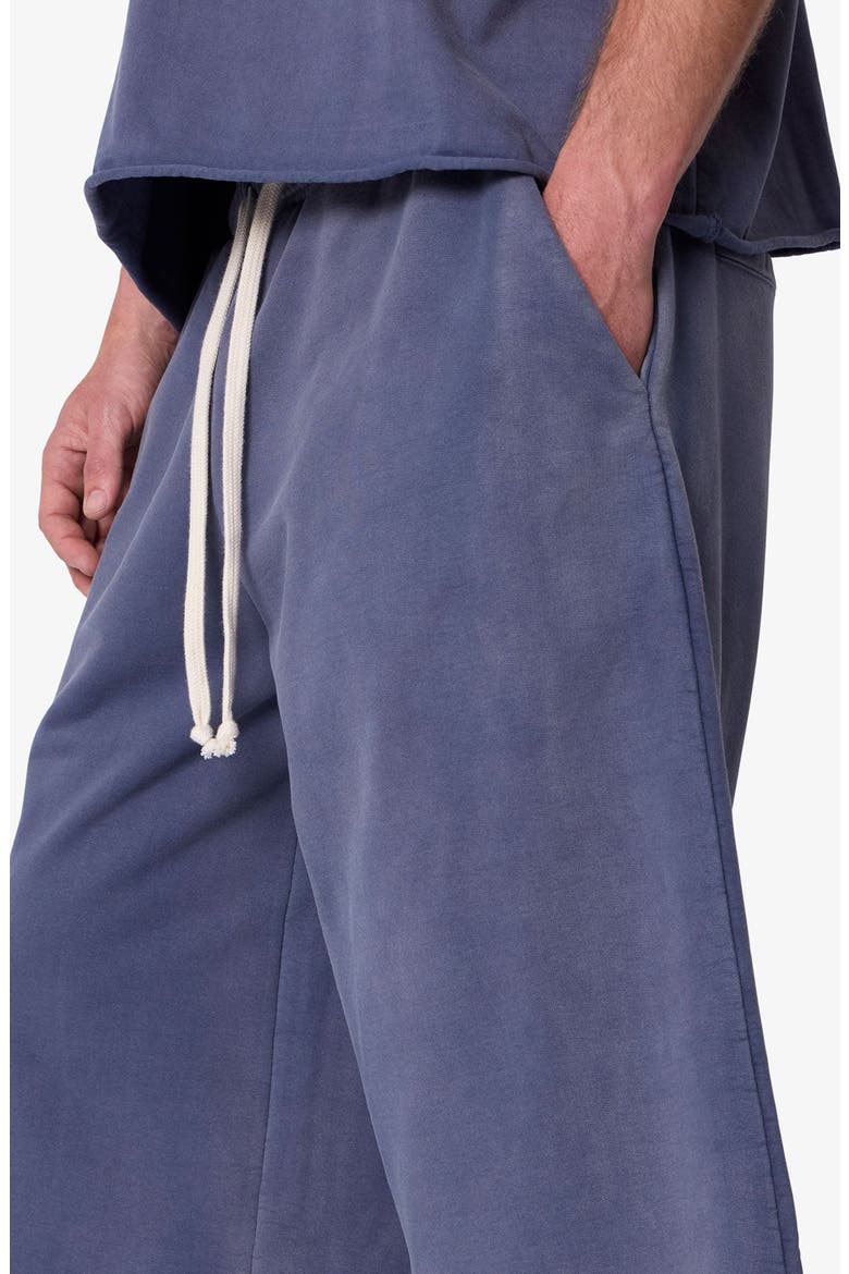 Extra Long Sweat Shorts, Alternate, color, WASHED NAVY