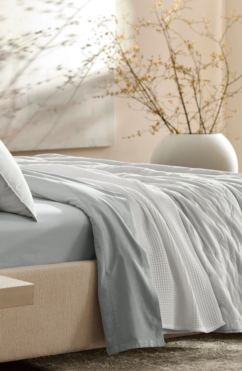 Boll & Branch Airy Organic Cotton Voile Quilt & Shams Set, Alternate, color, Sky