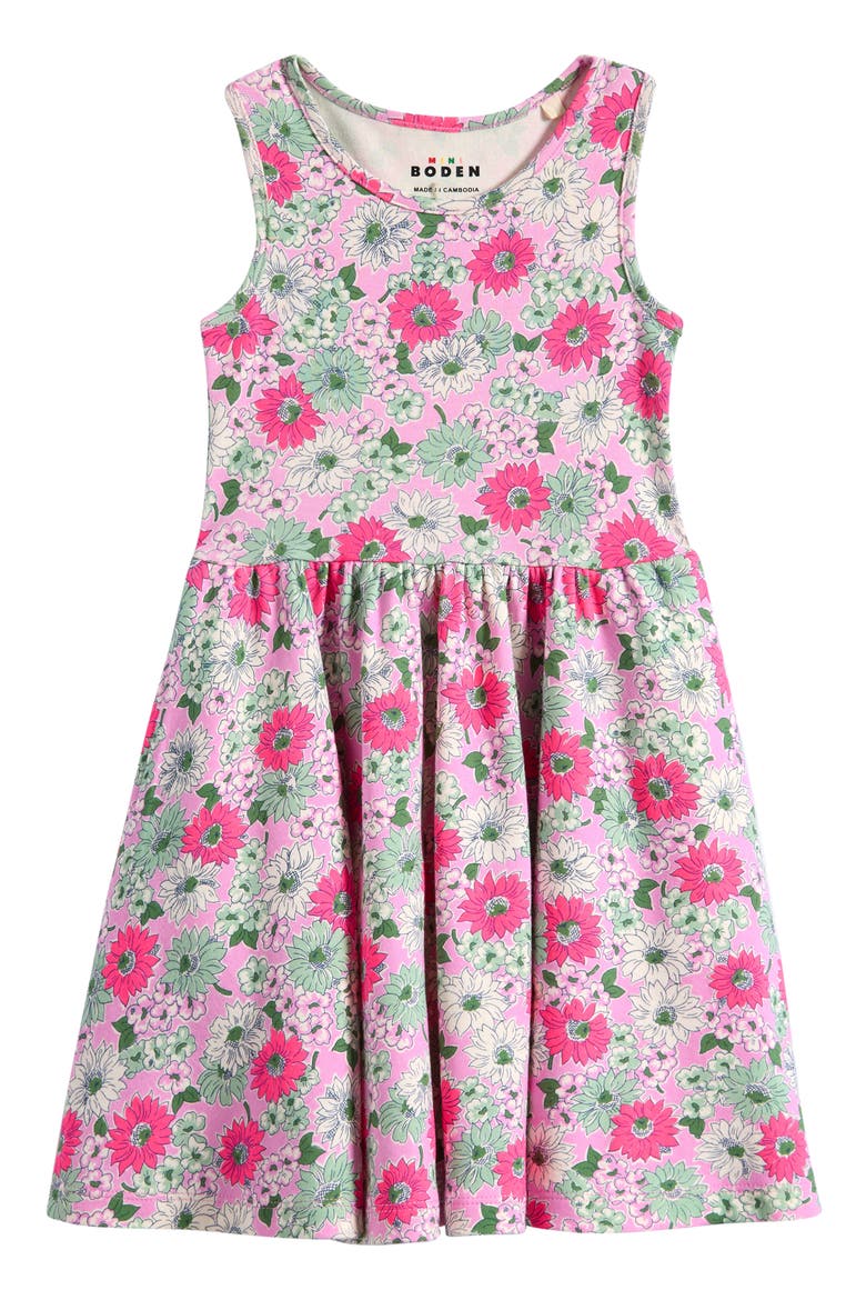 Kids' Racerback Jersey Dress, Main, color, PINK FLORAL