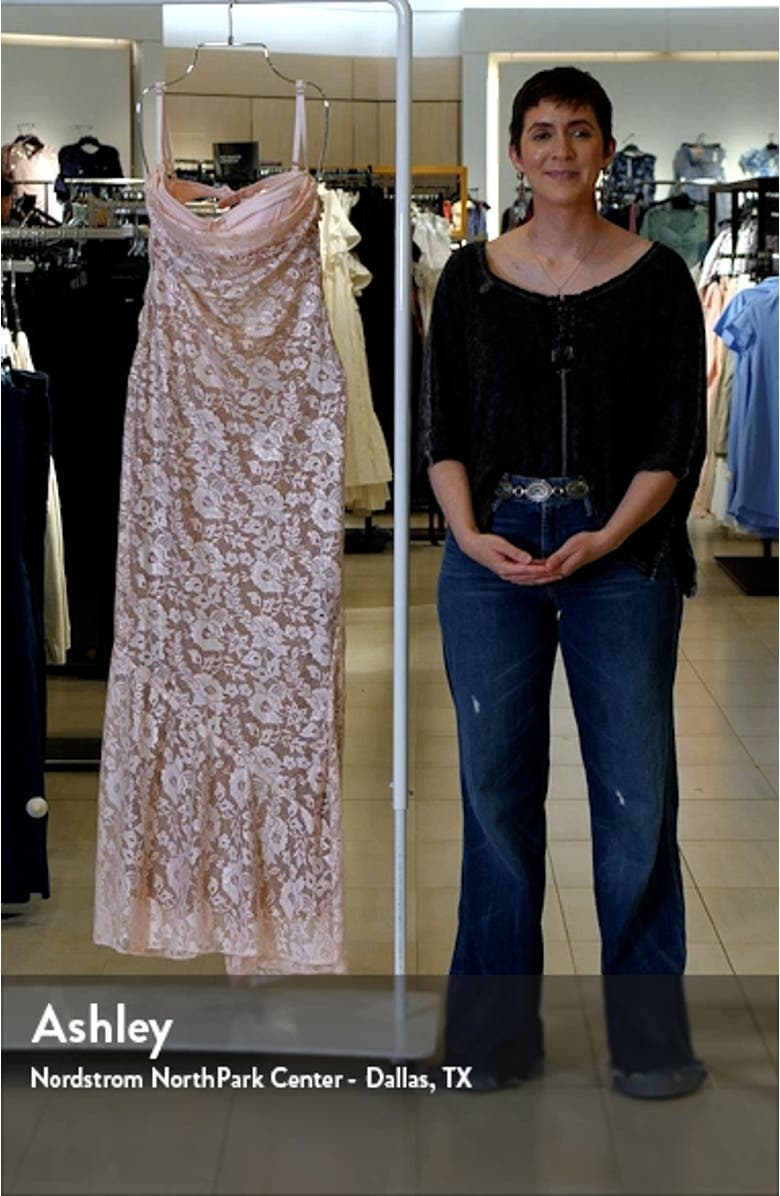 Azzurra Metallic Lace Body-Con Gown, sales video thumbnail