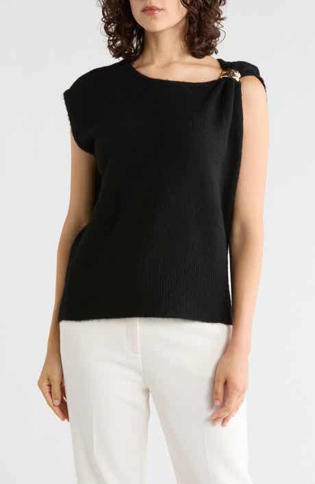 Asymmetric Sleeveless Sweater