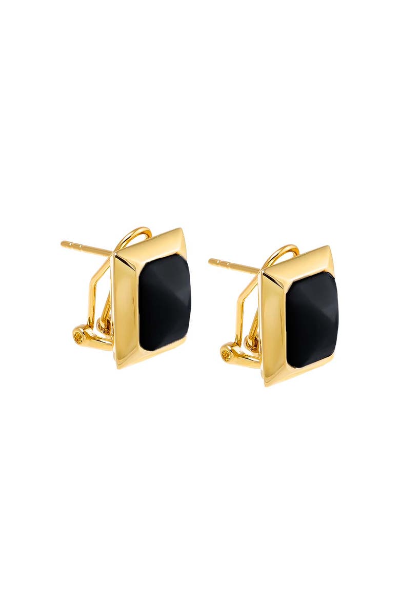 BY ADINA EDEN Colored Baguette Stone Stud Earring, Main, color, 