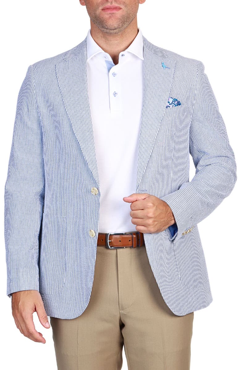 TailorByrd Stripe Seersucker Sport Coat, Alternate, color, 
