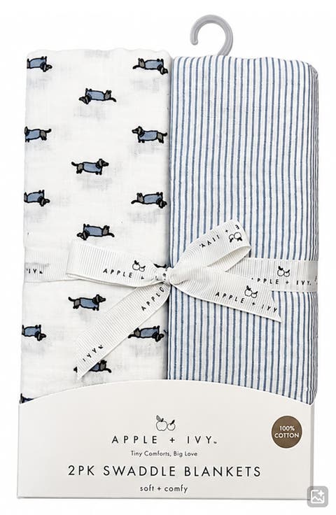 2-Pack Muslin Swaddle Blankets