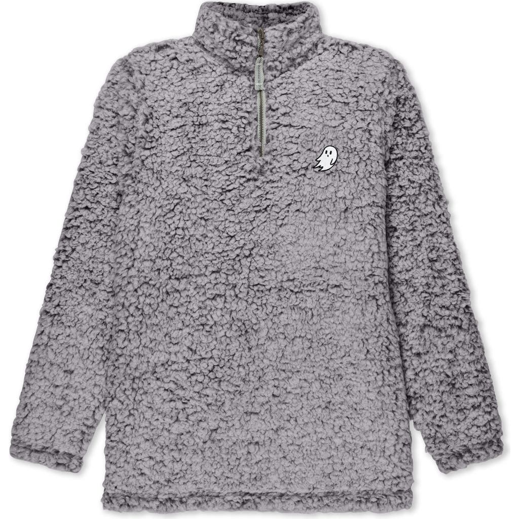 Dalix Womens Ghost Faux Quarter Zip Pullover In Black
