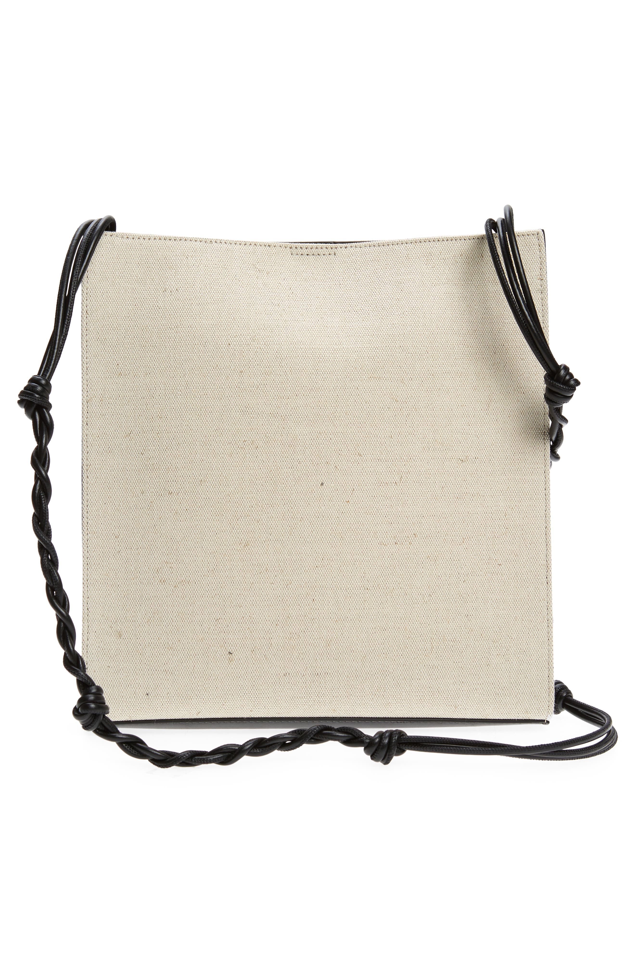 Jil Sander Medium Tangle Canvas & Leather Shoulder Bag, Alternate, color, 