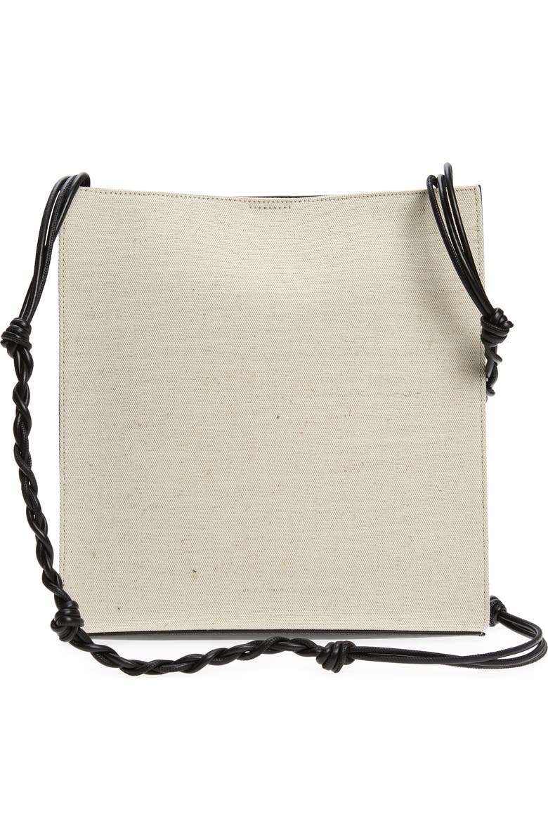 Jil Sander Medium Tangle Canvas & Leather Shoulder Bag, Alternate, color,