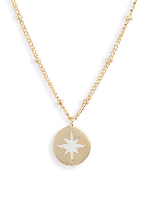 Estella Bartlett Starburst Disc Pendant Necklace in Gold 