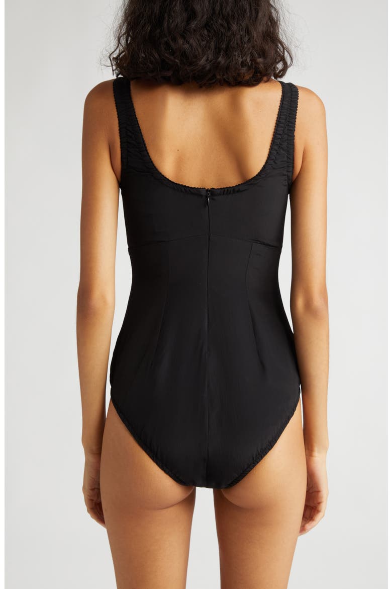 Bow Detail Bodysuit, Alternate, color, BLACK