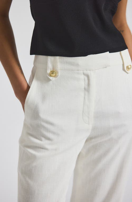 Derek Lam 10 Crosby Nika Drapey Ankle Pants In White