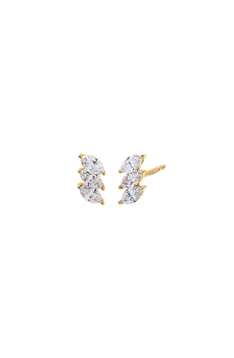 BY ADINA EDEN Lab Grown Diamond Marquise Ear Climber Earring 14K, Main, color,