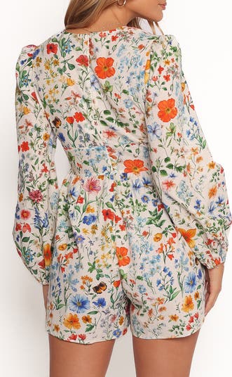 Irisa Long Sleeve Cotton & Linen Romper