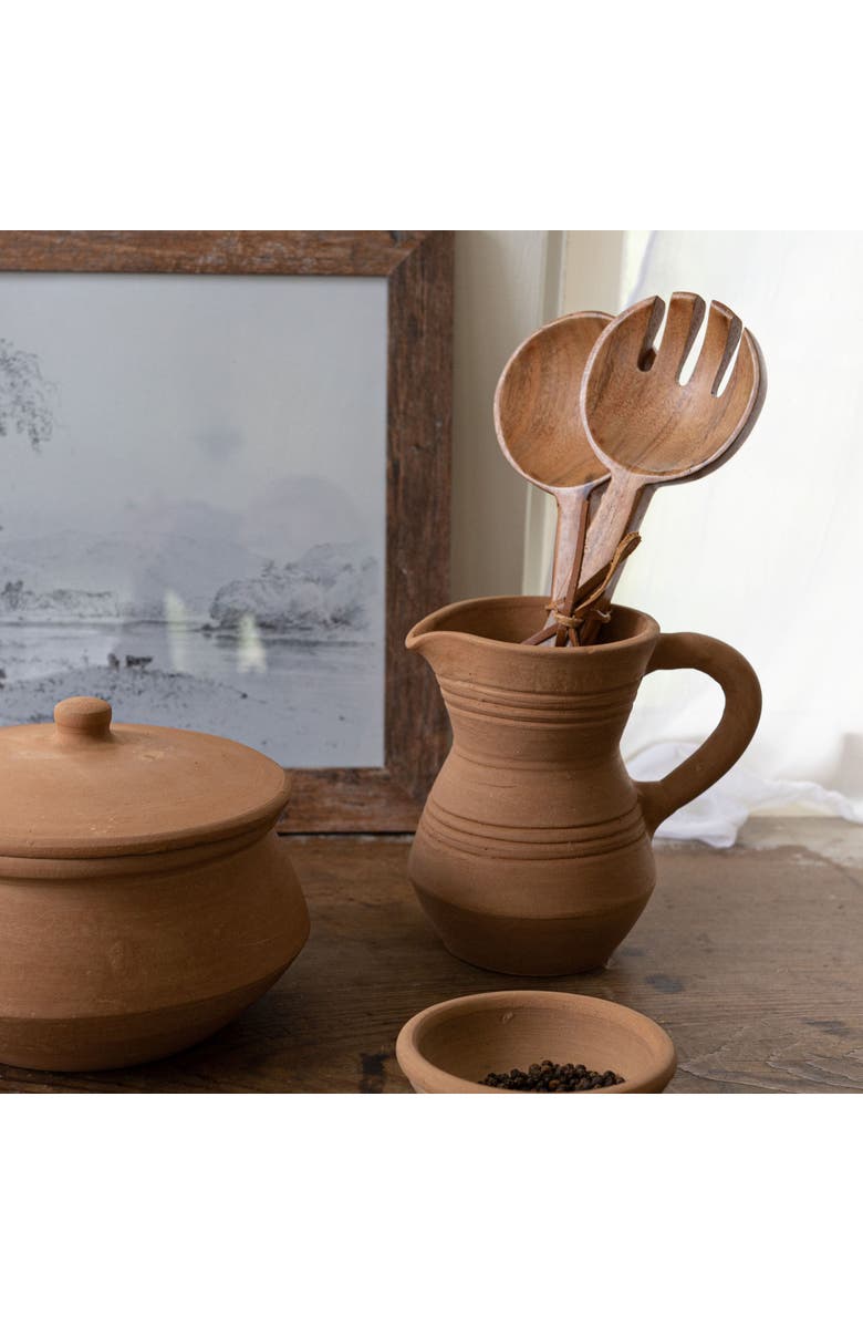 Foreside Home and Garden Natural Terracotta Pitcher, Alternate, color, Orange