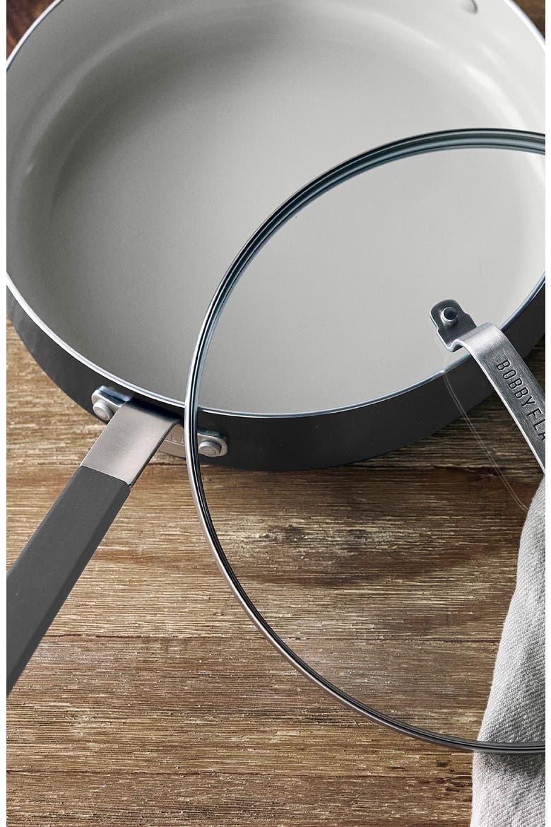 x Bobby Flay Professional Ceramic Nonstick 4.5-Quart Sauté Pan with Lid, Alternate, color, GRAPHITE