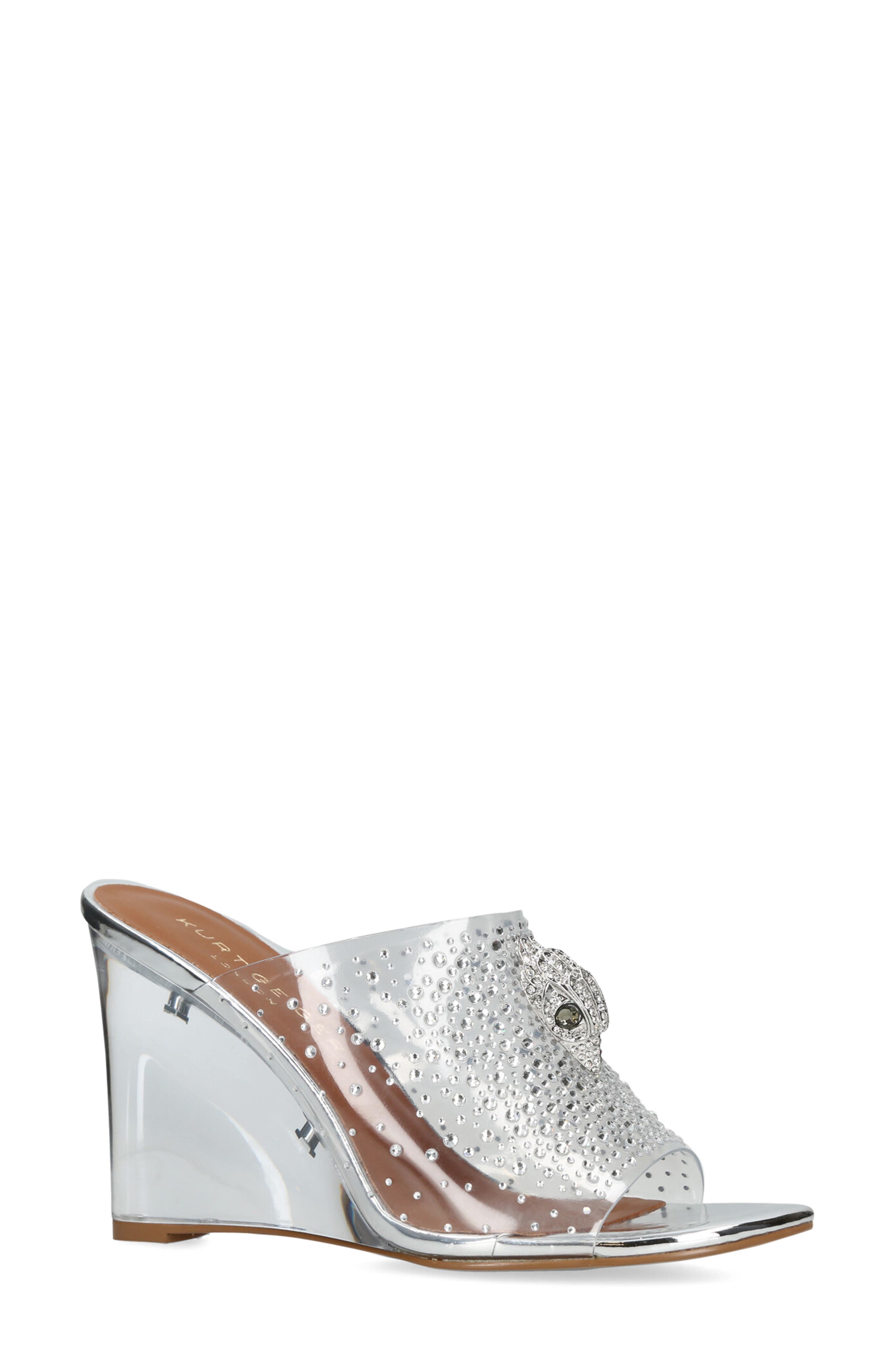 Kurt Geiger London Kensington Crystal Open Toe Wedge Mule, Main, color, 