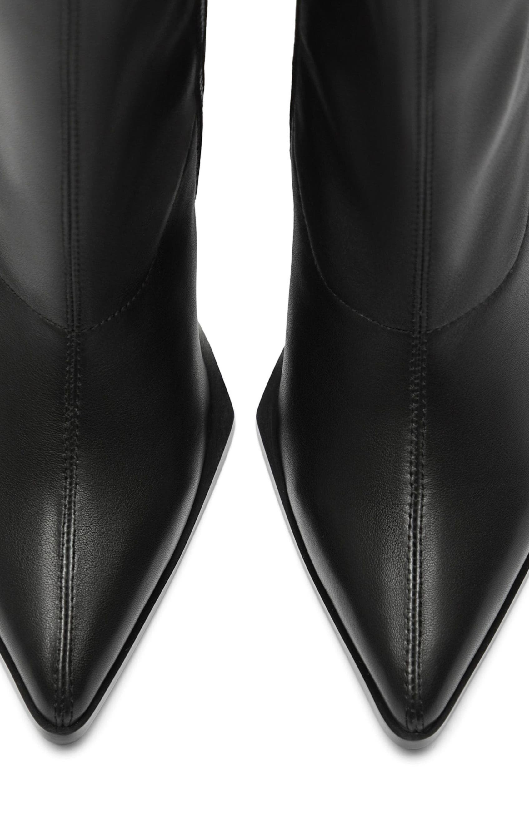 The Eiffel Heeled Leather Boot, Alternate, color, Midnight