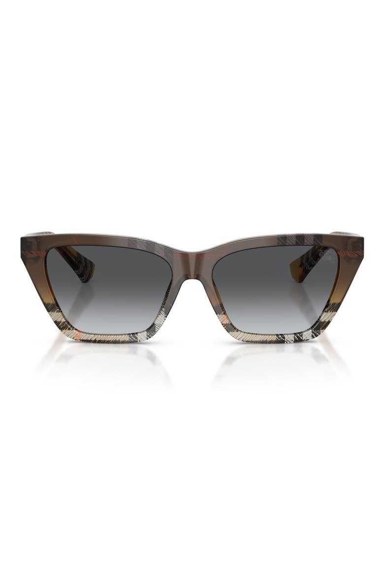 54mm Polarized Cat Eye Sunglasses, Main, color, CHECK SAND GRADIENT / POLAR