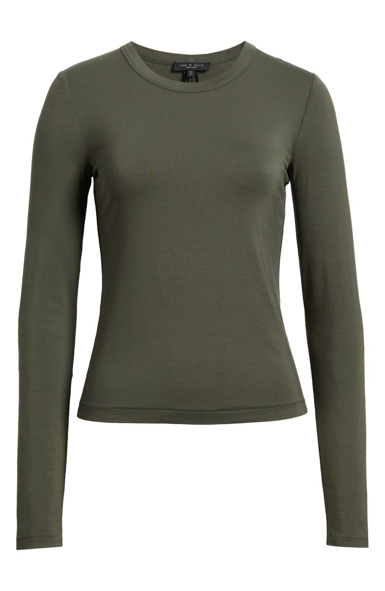 rag & bone Luca Long Sleeve Jersey T-Shirt, Alternate, color, Graphite